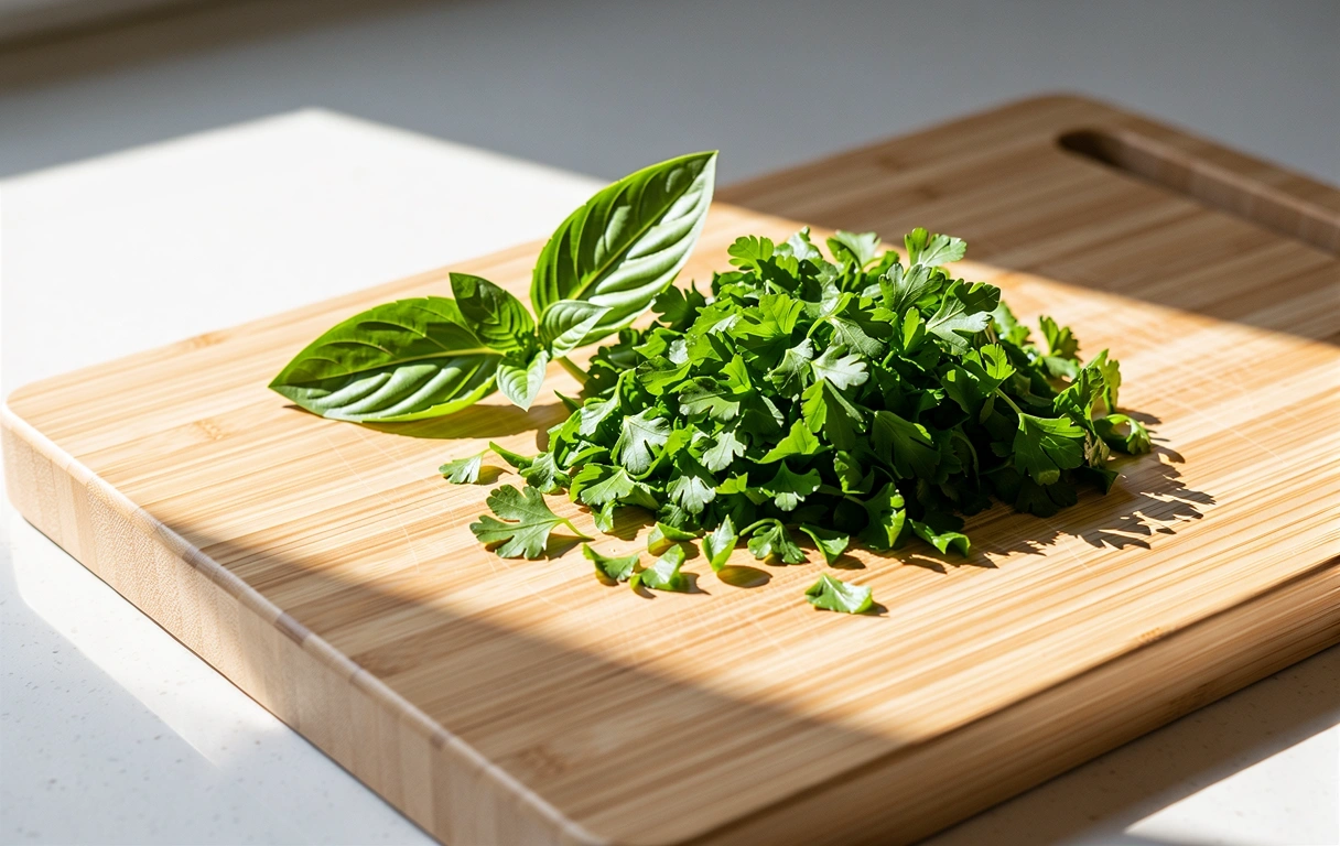 Frische Kräuter in der Küche